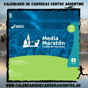 Flyer de carrera Media Maratón Ciudad de Mendoza 2024